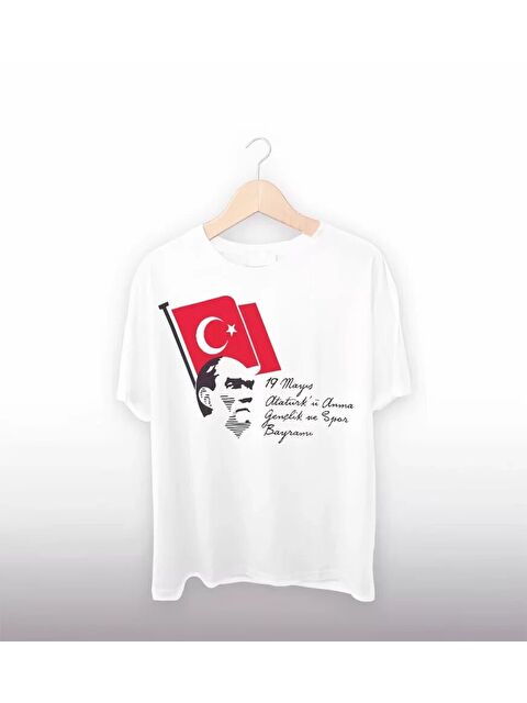 Jane's 19 Mayıs 20/1 Baskılı T-shirt - Beyaz - S000528435-20063