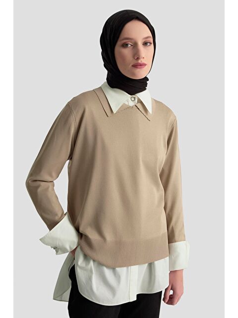 ARMİNE Trend Kazak 25Ktd303 Bej - S000489251-19928