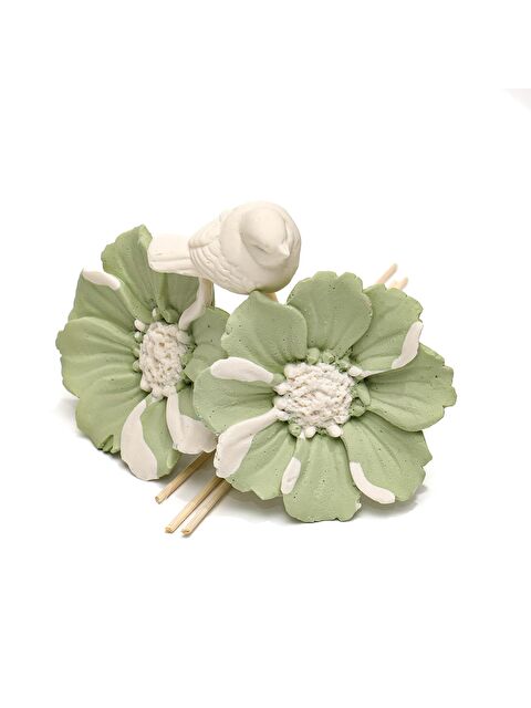 Missi Bloom & Breeze Serisi- Yeşil Seramik Taşlı Doğal Bambu Kamış Seti - S000530141-18194