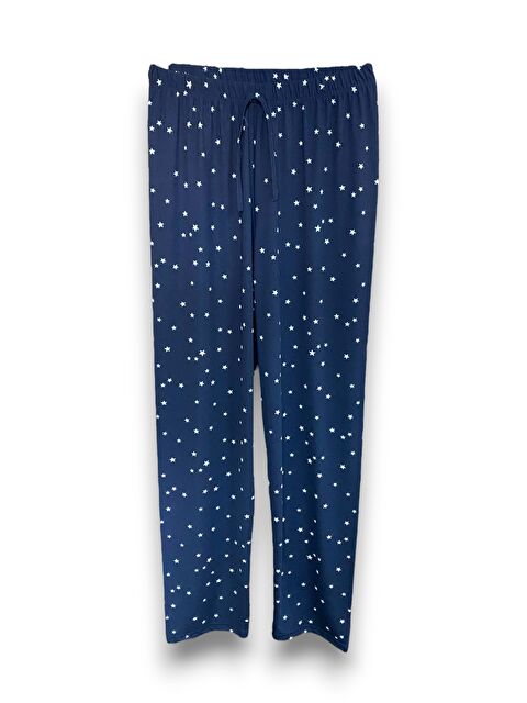 Formo Kadın Lacivert Yıldızlı Esnek Rahat Yüksek Kalite Milan Kumaş Pijama Altı - S000322174-21164