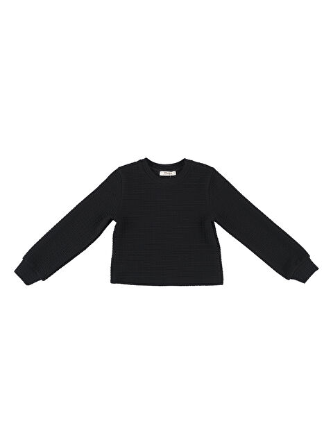 Panço Kız Çocuk Dokulu Örme Sweatshirt - S000252968-19351