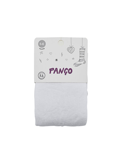 Panço Kız Çocuk Pamuklu Beyaz Külotlu Çorap - S000508907-20063