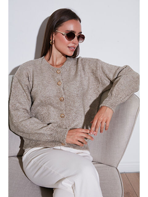 Lela Premium Regular Fit Bisiklet Yaka Yumuşak Dokulu Hırka 680HI00147 - S000424906-26429