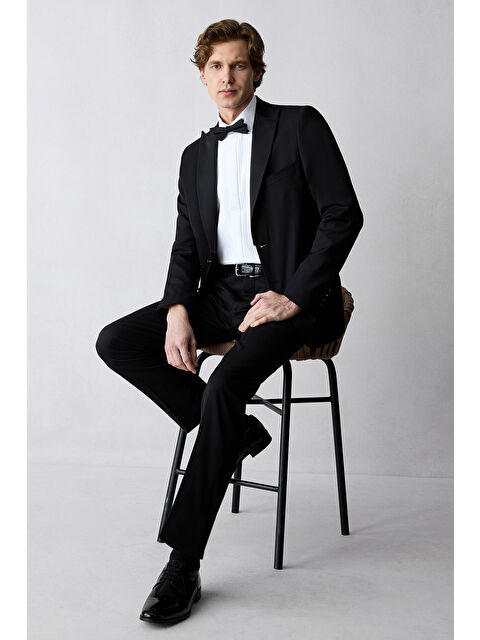 Kiğılı 7 Drop Slim Fit Dar Kesim Sivri Yaka Smokin & Damatlık