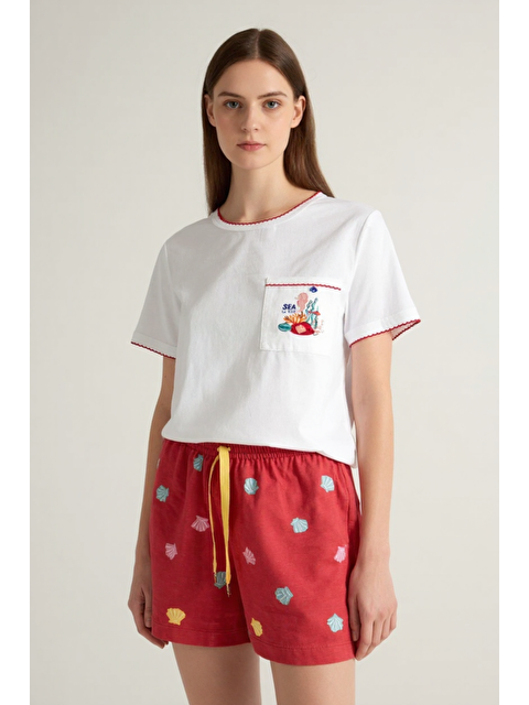 Katia And Bony Kadın Sea La Vie Denizaltı Baskılı Şortlu Pijama Takımı - S000514078-20063