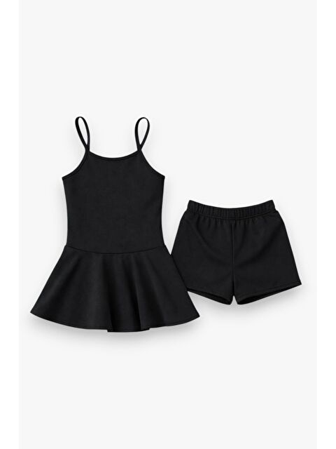 My Kids Wear Kız Çocuk Garson Mayo Elbiseli Şortlu 2’li Takım 12416 - S000506355-19351