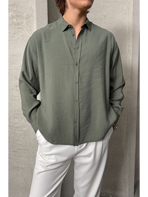 HYMAN Erkek Oversize Modal Gömlek - S000515495-18547