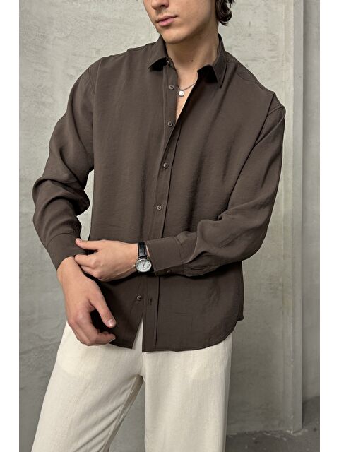 HYMAN Erkek Oversize Modal Gömlek - S000515495-19413