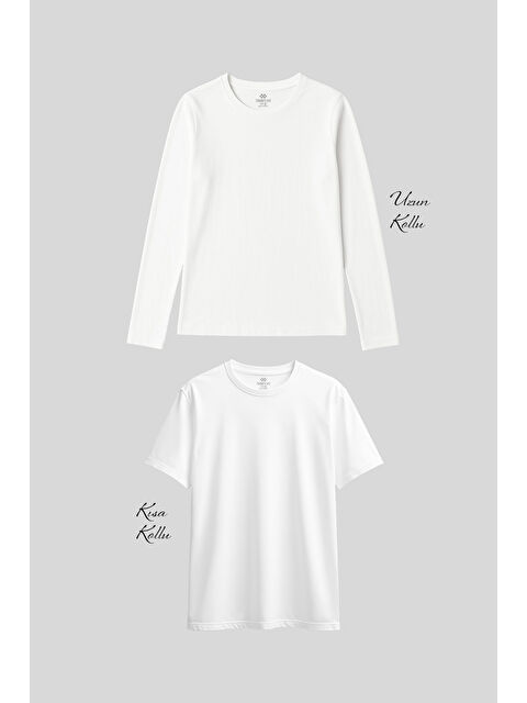 Tommylife Basic O Yaka 2li Paket Beyaz Kadın T-Shirt - S000498310-20063