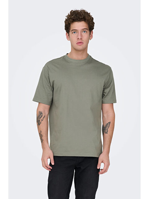 Only&Sons Onsfred % 100 Pamuk Relaxed Fit Bisiklet Yaka T Shirt 22022532