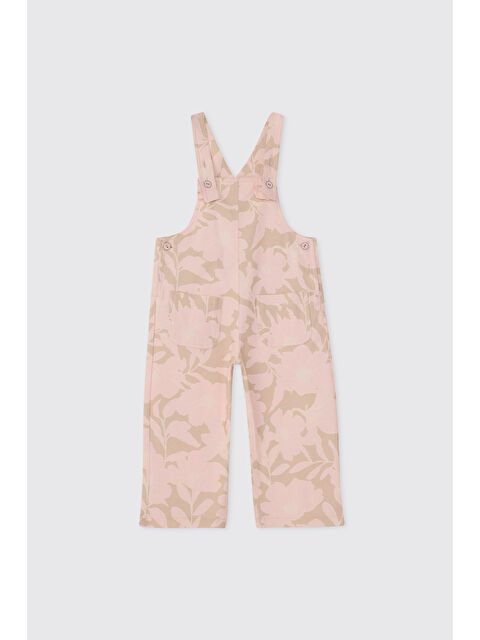 Panço Kız Bebek Çiçek Desenli Pembe Salopet - S000508296-20024