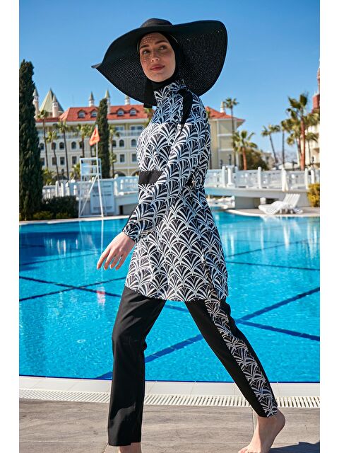 Remsa Mayo Paraşüt Su Tutmaz Tam Kapalı Tesettür Mayo R083 Şule - S000168315-19351