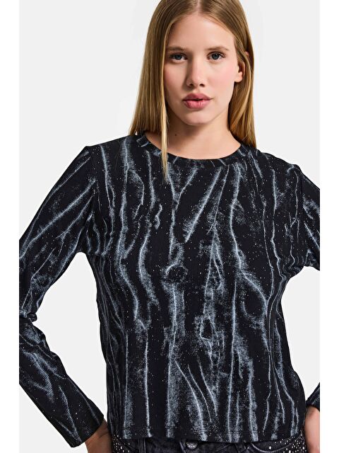 It's Basic Kadın Siyah w5 Özel Tasarım Kumaş Elastan Body