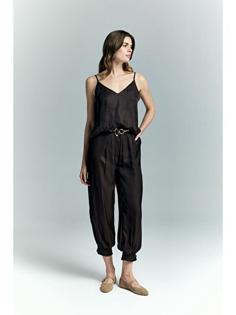 SATEEN Tosca Pantolon - Kahve - S000531626-19413