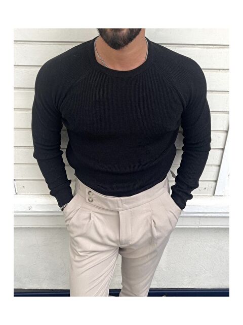 Tarz Cool Erkek Bisiklet Yaka Triko Kazak