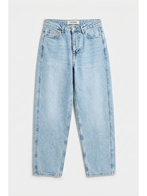 It's Basic Kadın Ice 4s6-3 Relax Fit Esnek Kumaş Denim Jean