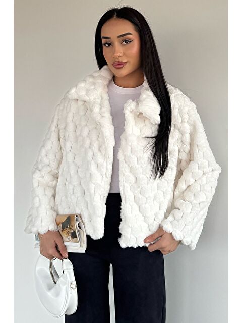 Gülseli Kadın İç Astarlı Pelüş Mont - S000482883-20063