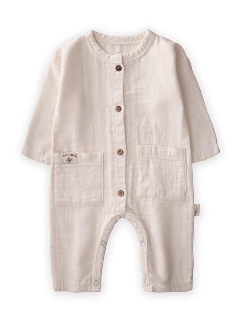 CİGİT Flamlı Müslin Mevsimlik Tulum Naturel - S000530735-19966