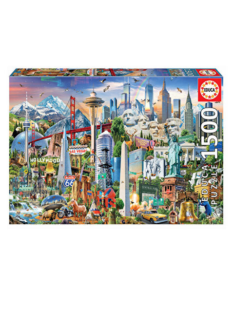 Educa Puzzle 1500 Parça Kuzey Amerika Sembolleri 17670
