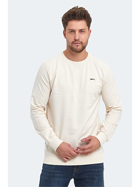 SLAZENGER ORVAR IN Erkek Sweatshirt Bej