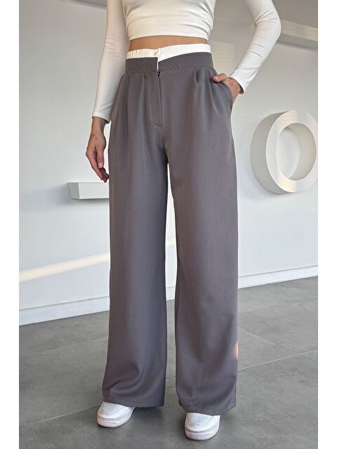 Gülseli Kadın Yüksek Bel Pileli Palazzo Pantolon - S000482888-29351