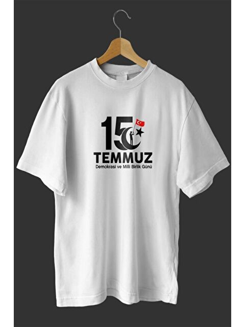 Jane's 15 Temmuza Özel Tasarım Baskılı T-shirt - Beyaz - S000528468-20063