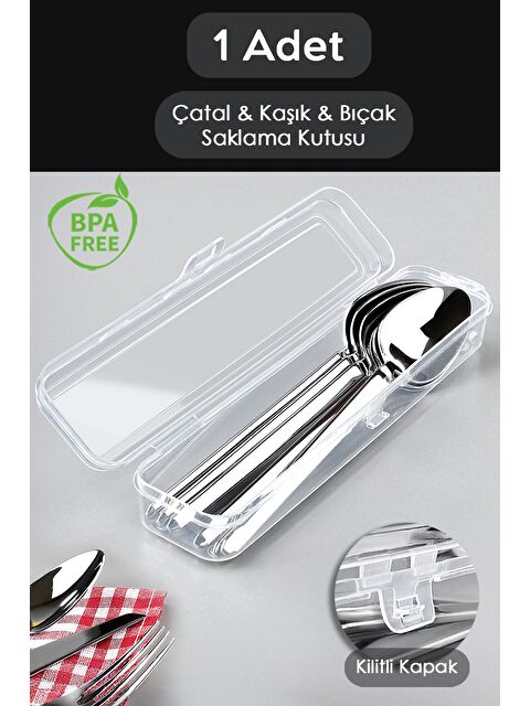 Meleni Home Çatal Bıçak Kaşık Takımı Saklama Kutusu - S000382720-26865