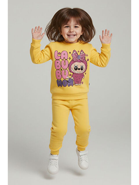 Tofisa Kız Çocuk Sari Baskılı Şardonlu Takım - 28099-SARI - S000495309-20072