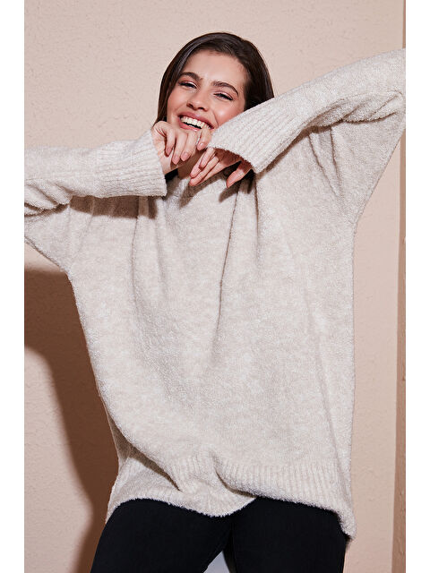 Lela Regular Fit Dik Yaka Yumuşak Dokulu Triko Kazak 4616222 - S000424884-25636