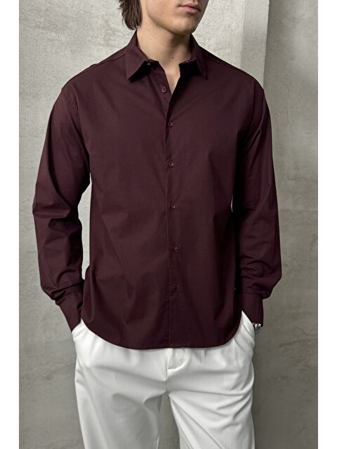 HYMAN Erkek Oversize Pamuklu Poplin Gömlek - S000515498-19951