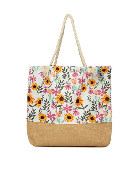 Bagmori Baskılı Jüt Garnili Plaj Çantası - S000420736-20024