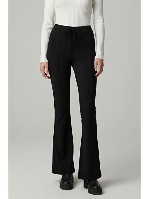 Gülseli Kadın Büyük Beden Ön Çimalı İspanyol Paça Pantolon - S000470155-19351