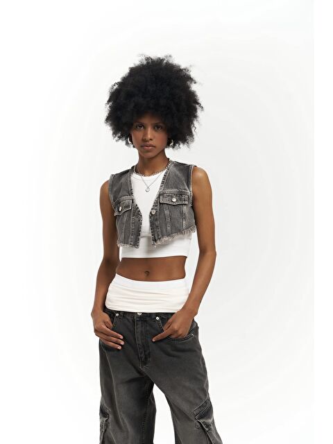 Mai Collection Regina Füme Jean Yelek - S000513294-33408