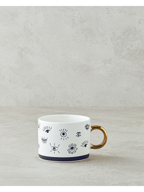 English Home All Eyes On New Bone China Yılbaşı Kupa 345 ml Siyah - Beyaz - S000487573-37424