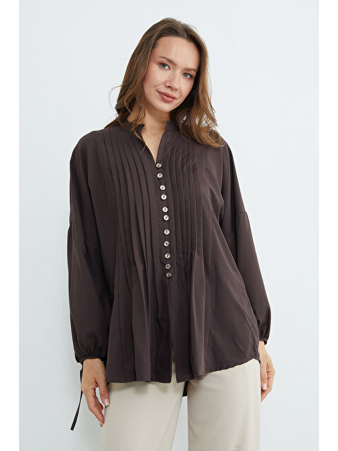 Fullamoda Fullamodest Pileli Kolu Bağlamalı Gömlek - S000530166-19413