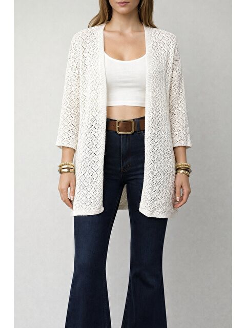 carla10 Örgü Hırka Ekru - S000530167-19965