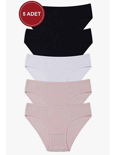 Koza İç Giyim Kadın 5'li Fitilli Külot - S000250611-19351