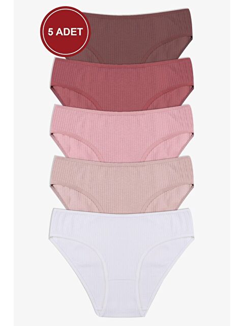 Koza İç Giyim Kadın 5'li Fitilli Külot - S000250611-19413