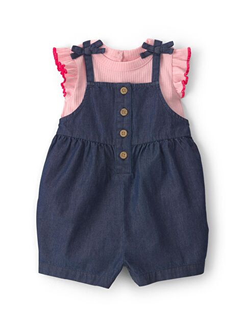 Carter's Kız Bebek Salopet Set 3 Ay-24 Ay Mavi