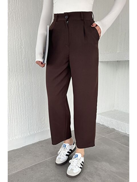 Gülseli Kadın Yüksek Bel Pileli Palazzo Pantolon - S000482891-19413