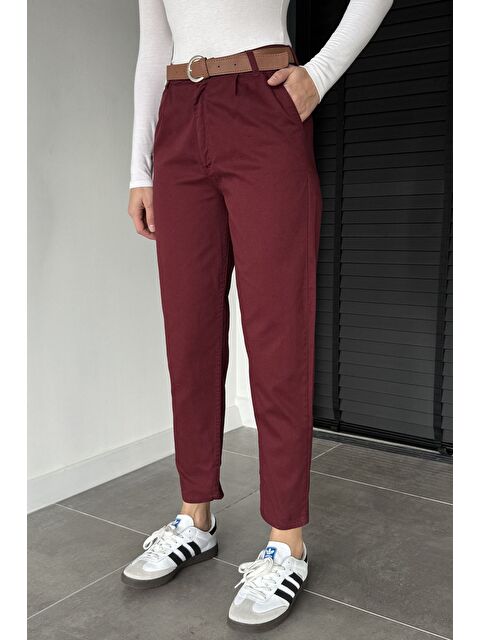 Gülseli Kadın Kemer Aksesuarlı Gabardin Pantolon - S000482895-19951