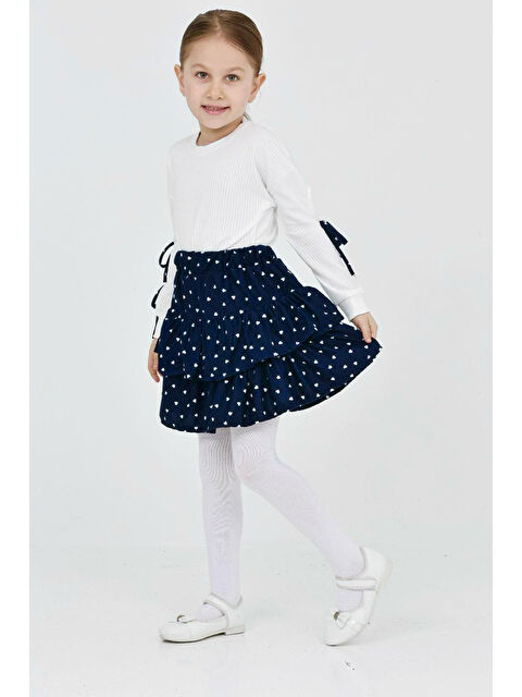 Eftelya Kız Çocuk Süet Kat Kat Etekli 2'li Elbise (Süet Kat Kat Etek+Bluz)12184 - S000363986-29672