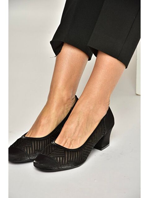 Fox Shoes Siyah Kadın Topuklu Ayakkabı Y820850104 - S000517911-19351