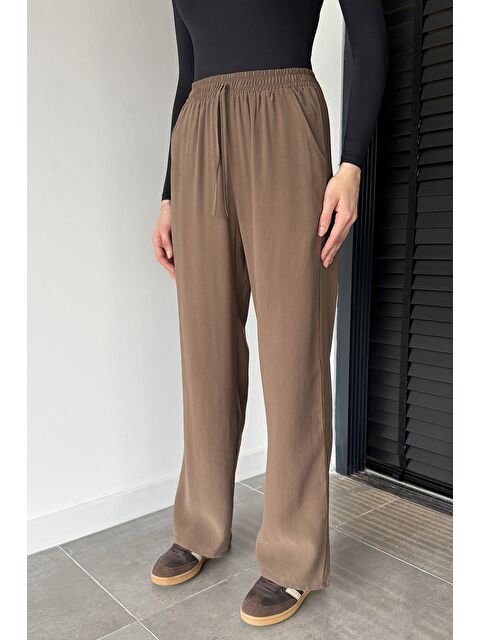 Gülseli Kadın Bel Lastikli Yüksek Bel Palazzo Pantolon - S000482898-19413