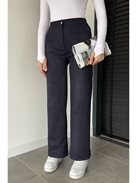 Gülseli Kadın Yüksek Bel Palazzo Süet Pantolon - S000482899-21164