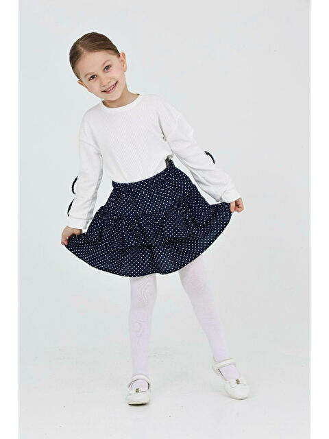 Eftelya Kız Çocuk Süet Etekli 2'li Elbise (Süet Kat Kat Etek+Bluz)12183 - S000363988-29672