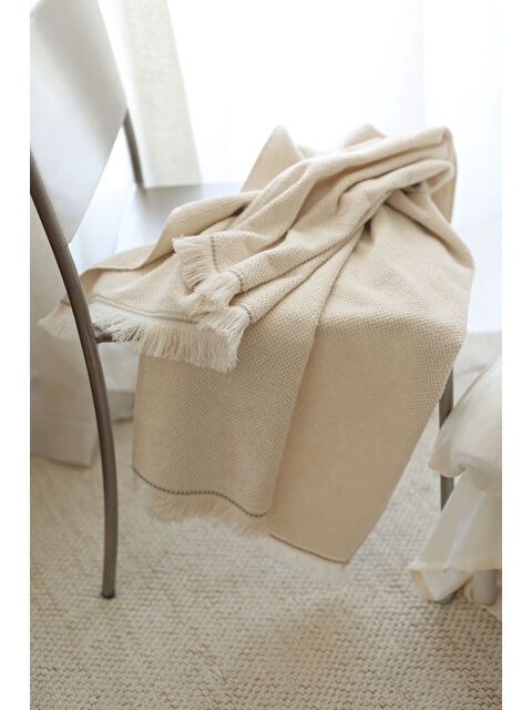 İrya Travertine %100 Pamuk Banyo Havlusu 90x150 Açık Bej - S000504128-19927