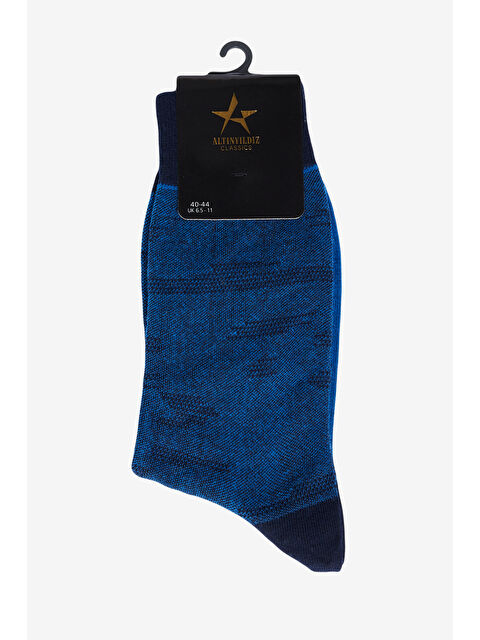 Altınyıldız Classics Erkek Mavi-Lacivert Desenli Soket Çorap - S000446909-1342