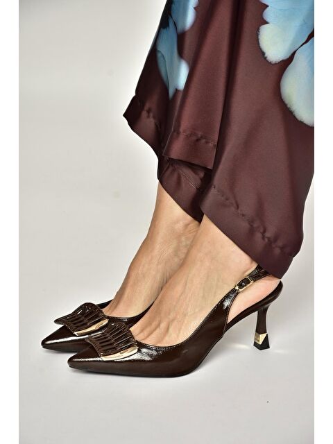 Fox Shoes Kahverengi Kadın Topuklu Ayakkabı Y308203160 - S000517921-19413