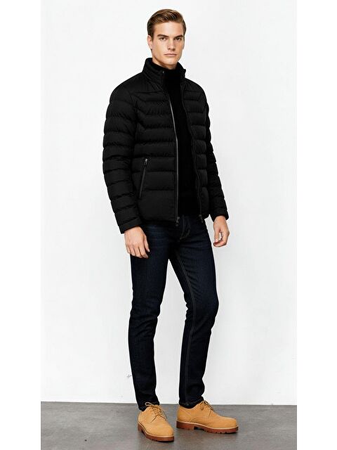 igs Erkek Siyah Şişme Mont - S000490198-19351